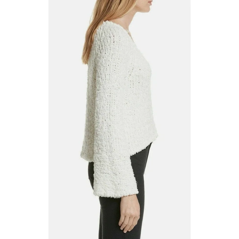Free‎ People Sweater Women Small White Sand Dune Boho Coastal Beachy Cottagecore